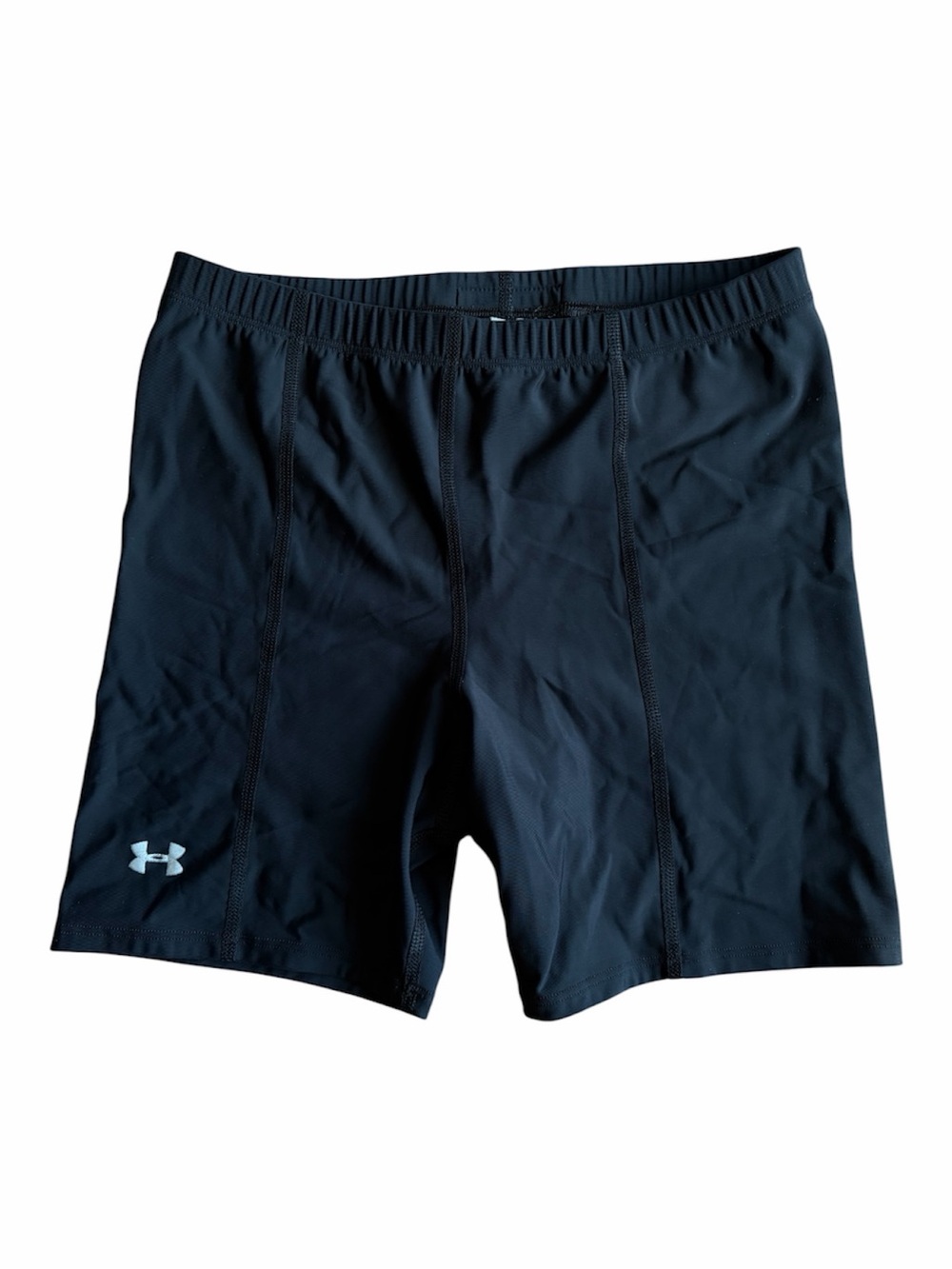 Under Armour Black Compression Biker Shorts Athletic Gym Workout Activewear